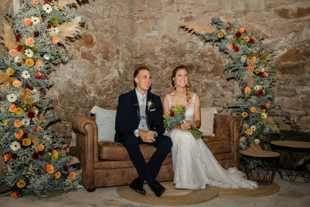 los novios en la ceremonia